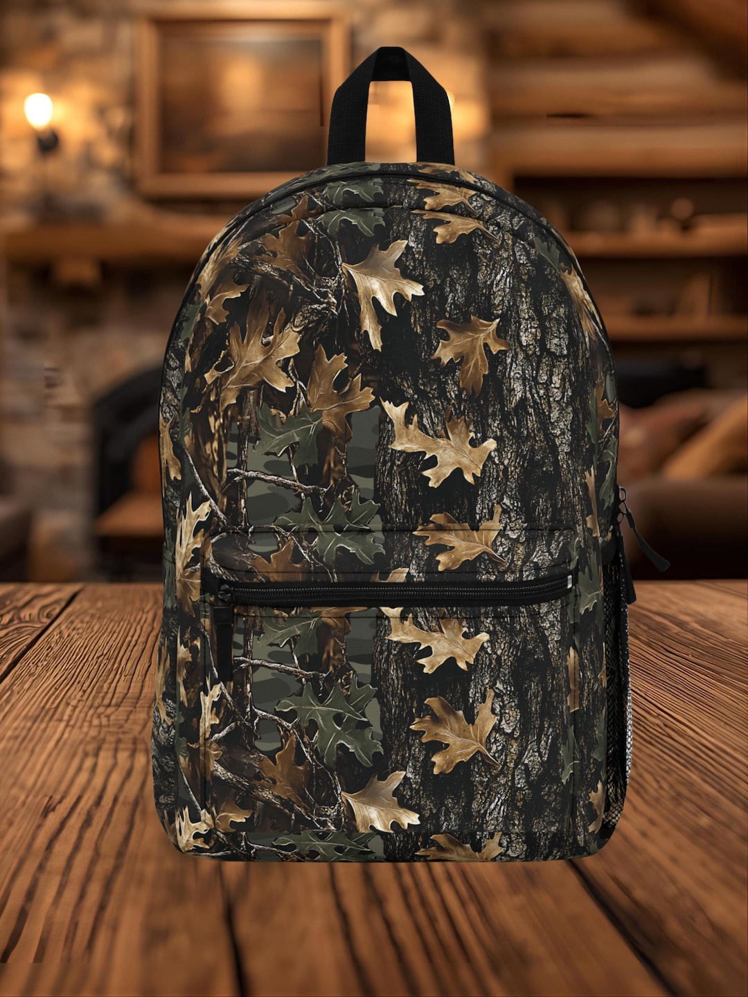 Camo Backpack: Tree Bark & Leaves Bag for Hunting Hiking Camping