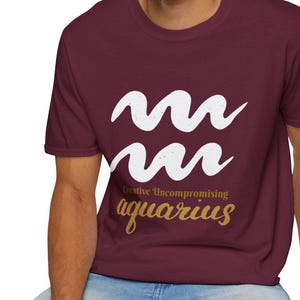Wassermann Sternzeichen T-Shirt: Astrologie Tee, Geschenk zum Geburtstag