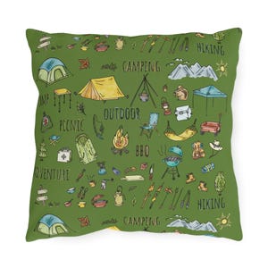Waterproof Outdoor Pillows – Lakehouse, Camp, Beach House Decor – UV-Resistant Patio Cushions – Colorful Throw Pillows