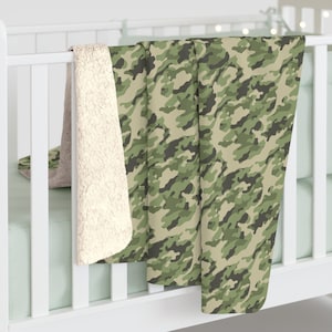 Camo sherpafleecedeken: jacht- en hutdecor