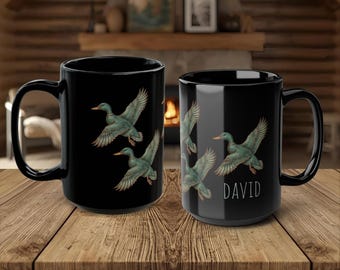 Tasse à café personnalisée en forme de canard colvert, cadeau pour amateur de plein air