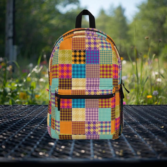 Colorful Patchwork Backpack: Hippie Boho Travel Bag - Etsy display picture 2