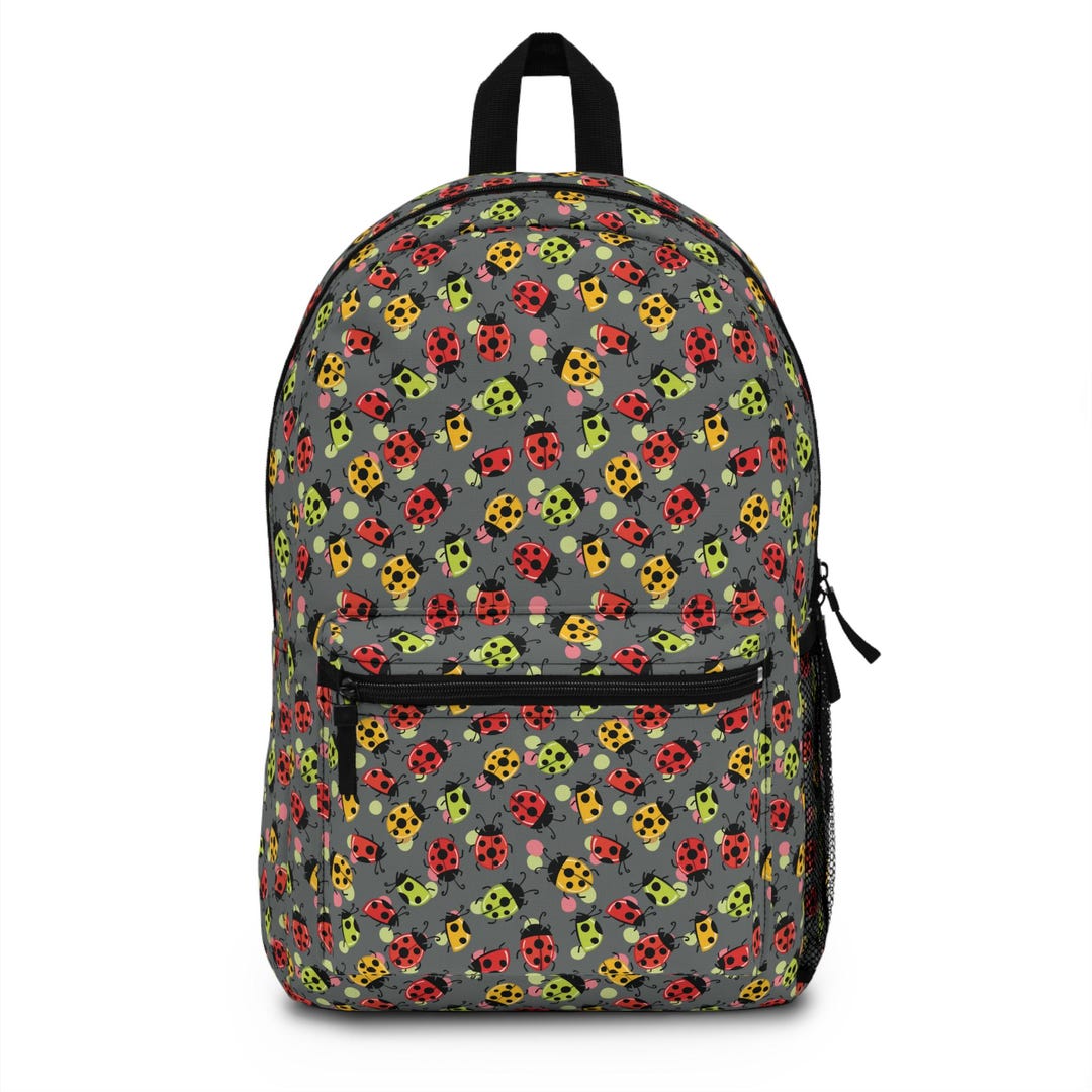 Ladybug Backpack: Kids Multi-colored Insect Print School Bag - Etsy
