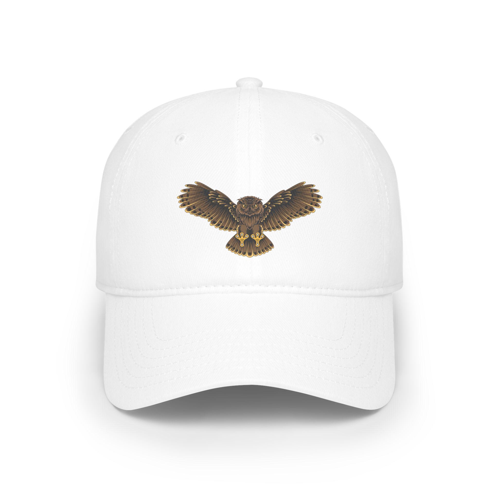 Flying Owl Emblem Baseball Cap | Wildlife Lover Hat for Hiking & Camping