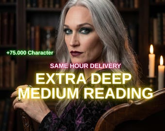 Lectura psíquica extra profunda en la misma hora / Perspectiva médium real / Amor, carrera, futuro, destino, propósito de vida Lectura detallada