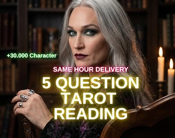 Same Hour 5 Question Tarot Reading, Fast Tarot-Astrology Insight, Quick Answers, telepathy reading, Psychic Advice, Medium Advice