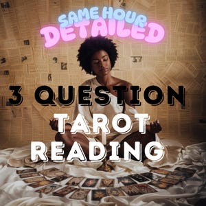 3 Question Tarot Reading, Same Hour, Tarot Cards Reading, Same Day Tarot Reading, Psychic Love Tarot Reading, Love, Career, Future Reading