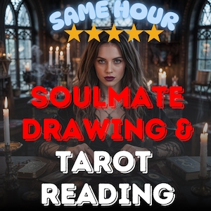 Same Day Soulmate Drawing and Tarot Reading -Draw My Soulmate -Future Husband Traits, Initials,Zodiac Insight,Psychic Love Reading,Same Hour