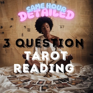 3 Question Tarot Reading, Same Hour, Tarot Cards Reading, Same Day Tarot Reading, Psychic Love Tarot Reading, Love, Career, Future Reading