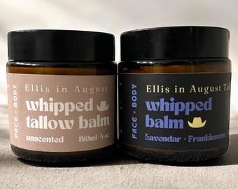 Whipped Tallow Balm Cream (Two Pack) | Grass-Fed, Natural Skincare