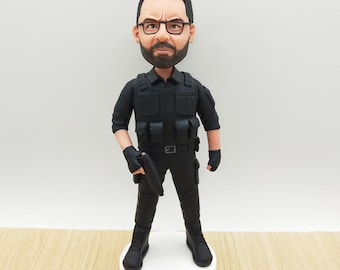 Custom Police Officer Bobblehead: Personalized Retirement Gift