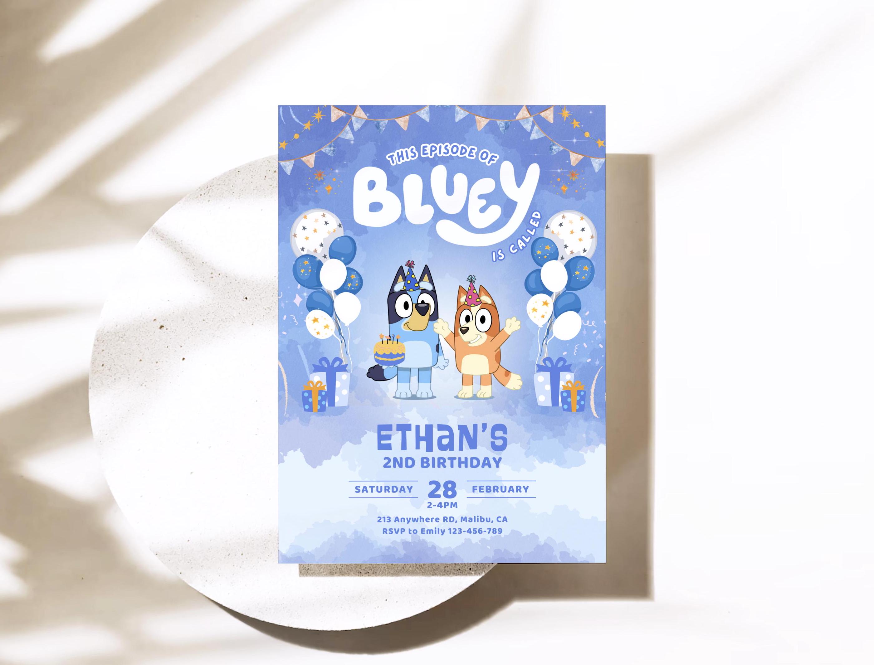 DIY Canva Template Invite (Bluey)
