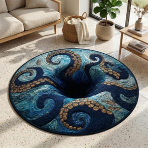 Nautical Themed Round Rug - Etsy