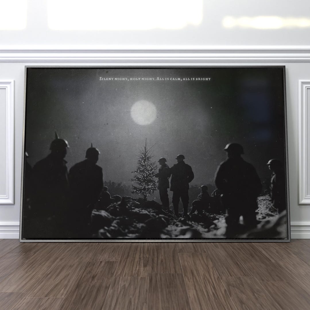 Christmas Truce 1914, Silent Night Art Print, WW1 Historical Wall Art ...