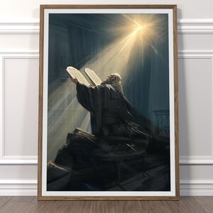Moses Ten Commandments Print: Christian Biblical Wall Art
