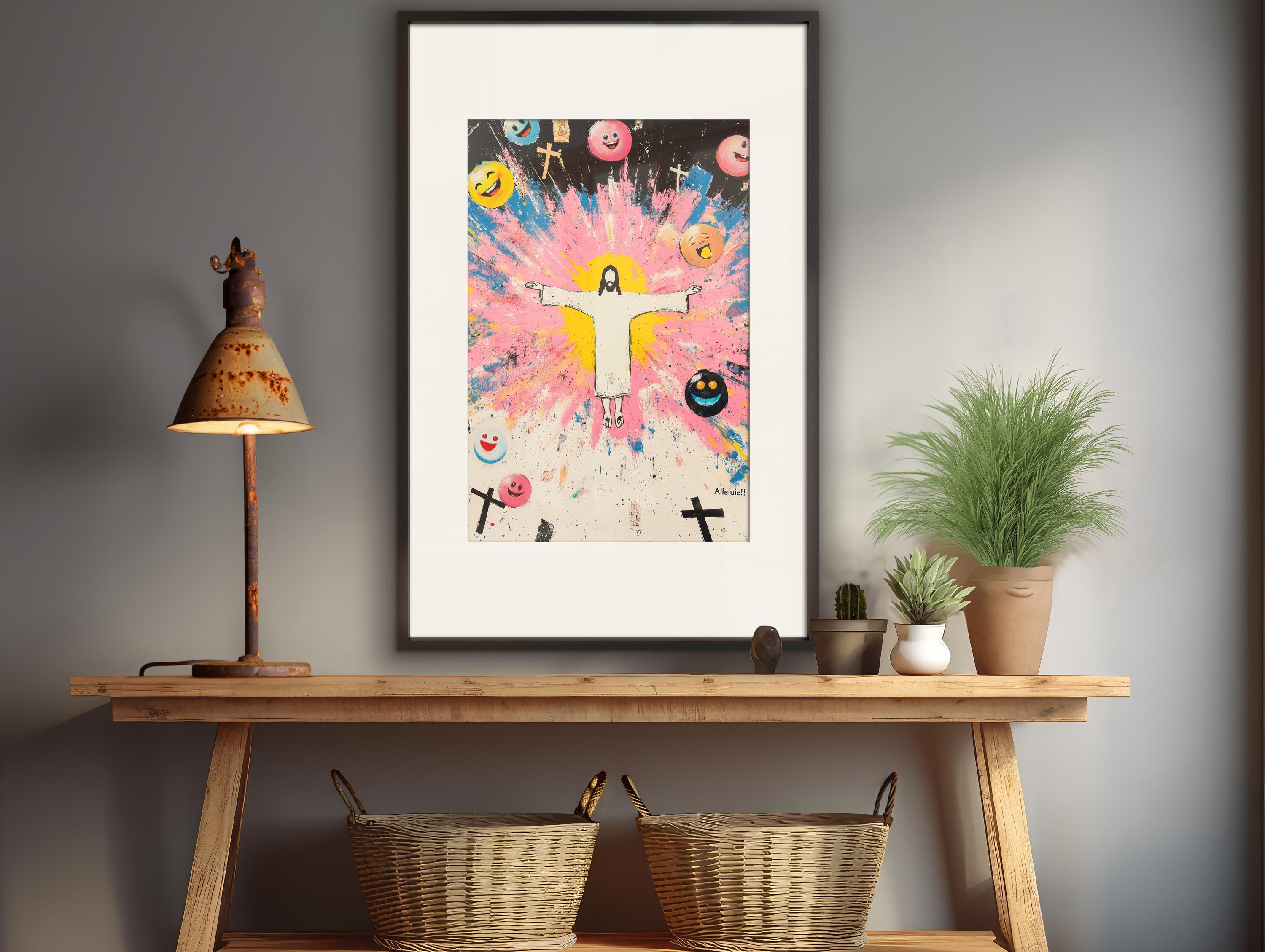 Abstract Jesus Resurrection Art Print: Modern Christian Pop Art - Etsy