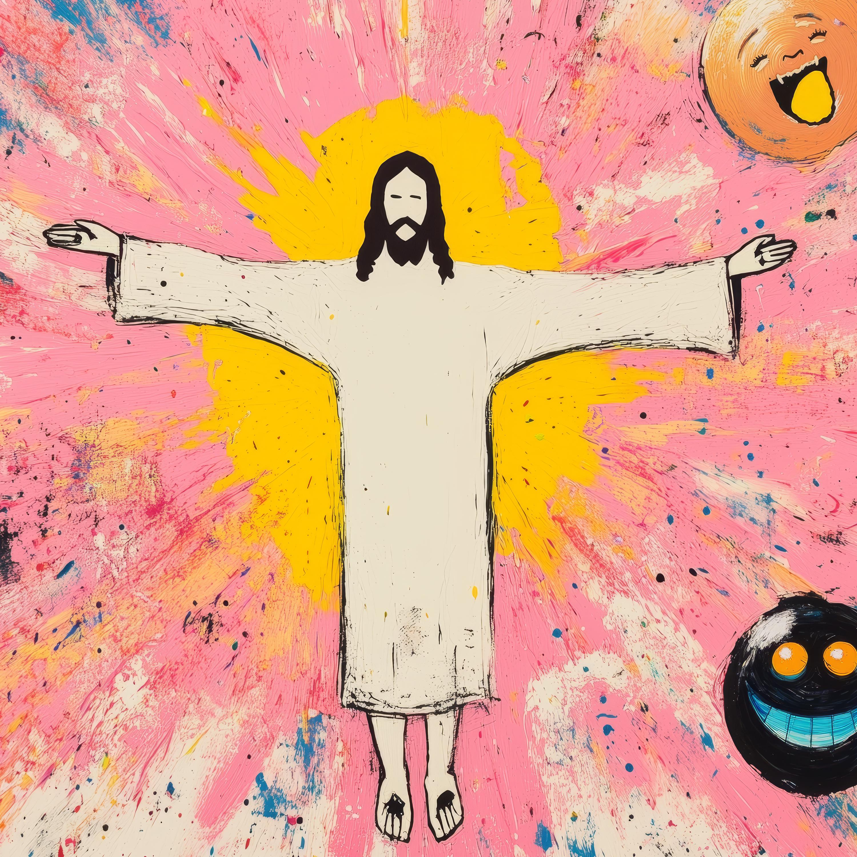 Abstract Jesus Resurrection Art Print: Modern Christian Pop Art - Etsy