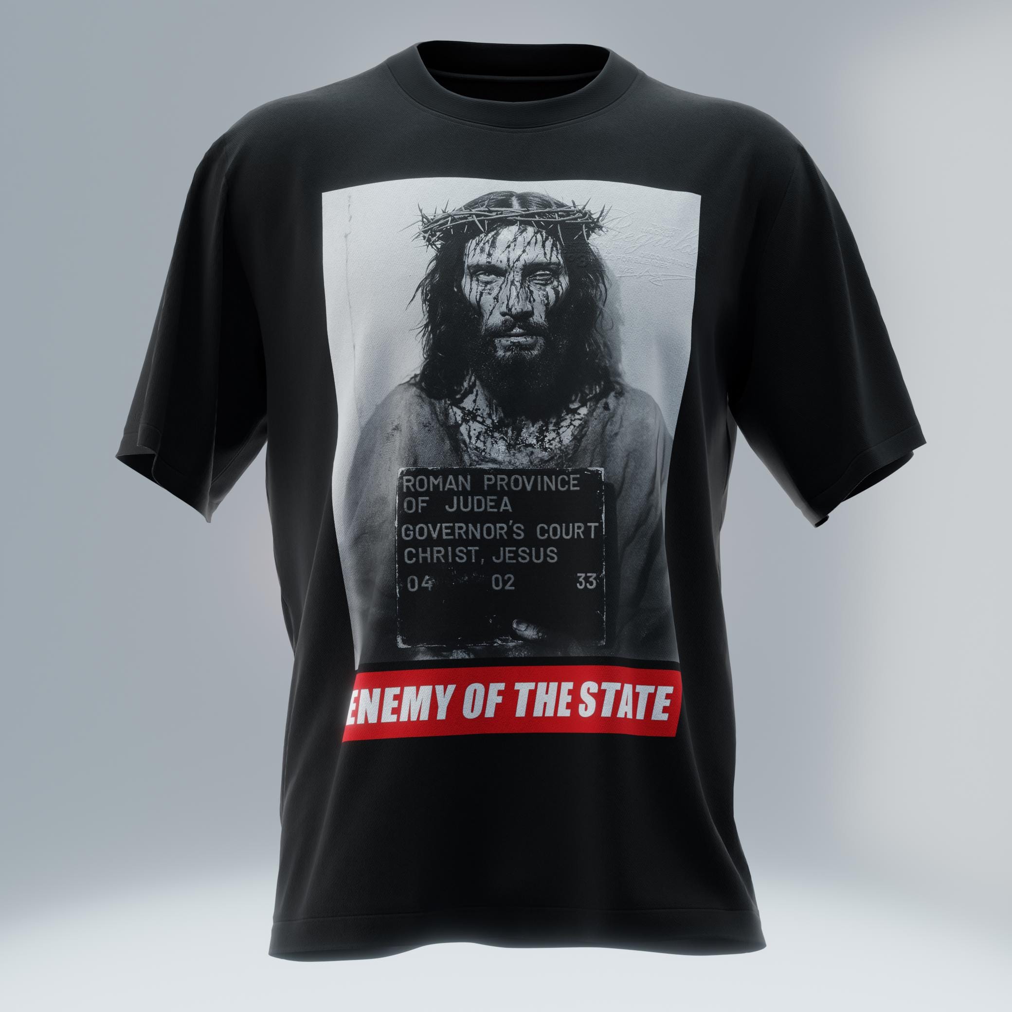 Jesus Mugshot T-shirt: Enemy of the State Christian Tee - Etsy