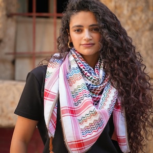 Original Kufiya from Palestine | colored | handmade in Nablus