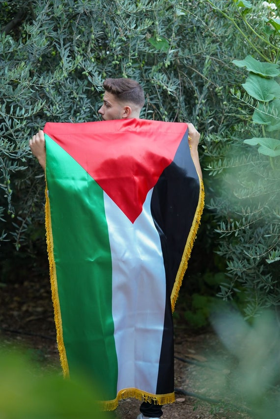Palästinaflagge 100 x 150 cm - Flagge von Palästina - handgefertigt in Nablus