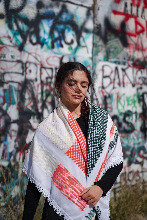 Kufiya⠀クフィーヤ⠀パレスチナ製⠀赤⠀遊牧民⠀アラブ　イスラム 71sQV5zTeEL._AC_UF350,