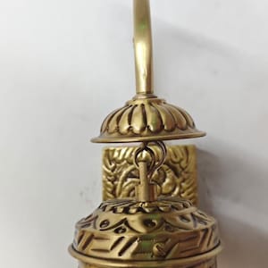 Solid brass wall lighting fixture vintage Moroccan inspired home decor