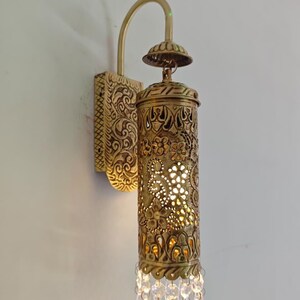 High end brass wall sconce for hotel restaurant interior decor