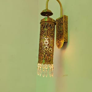 Statement brass wall lighting for boho modern and traditional interiors