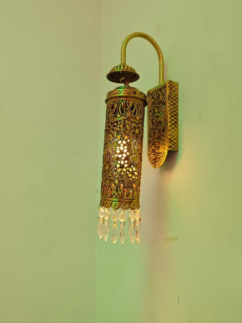 Statement brass wall lighting for boho modern and traditional interiors