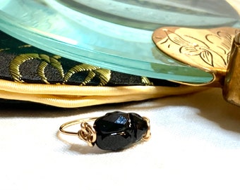 Jet Black Swarovski Crystal Scarab Ring, 14k gold filled, 14k rose gold filled or sterling silver, *Free US shipping*