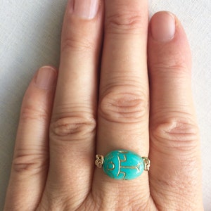 Scarab & 14k gold filled ring,*Free US shipping*
