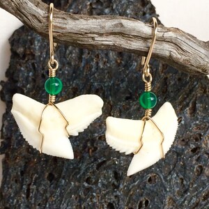 Aazon.co: Swii Genuine Ako Shark Tooth Earrings, Handade Cone...