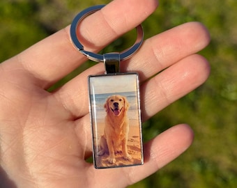 Llavero personalizado con foto de mascota: recuerdo personalizado de perro o gato