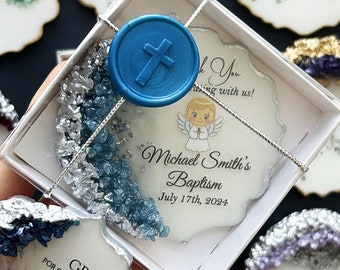 Baptism favors, Baptism gift, Keepsake for baptism, Communion favor, Christening favors, Confirmation, Dedication, Resin fridge magnet