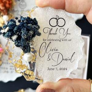 Hochzeitsmagnet Gastgeschenke, Hochzeitsandenken, Dankeschön-Geschenke, Save the date Epoxy-Magnet, Verlobungsfeiergeschenk, Rustikal