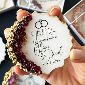 Hochzeitsmagnet Gastgeschenke, Hochzeitsandenken, Dankeschön-Geschenke, Save the date Epoxy-Magnet, Verlobungsfeiergeschenk, Rustikal