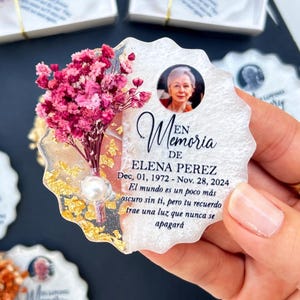 Funeral Favors for Guests: Custom Photo Fridge Magnet, Memorial Gift, Celebration of Life, Keepsake
