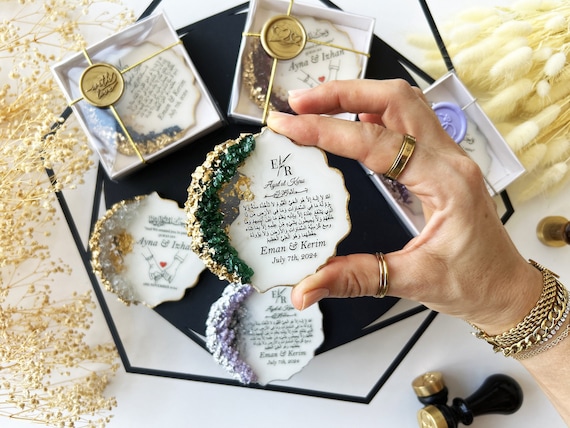 Ayatul Kursi magnet favor, Islamic wedding favor, Muslim nikkah gift, And we created you in pairs favors, Nikkah Mubarak, Engagement gift
