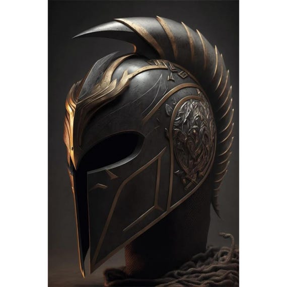 Detailed Gladiator Helmet 3D STL Files - Wearable Design (Digital Download)