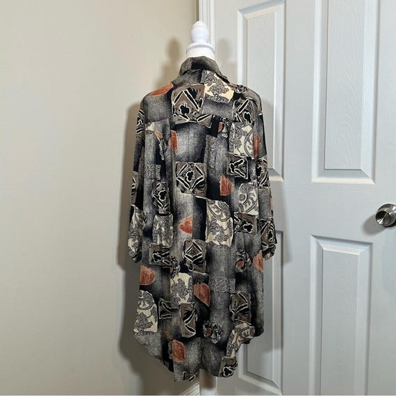 Cherry Creek Button Down Patterned Top size XL - image 5