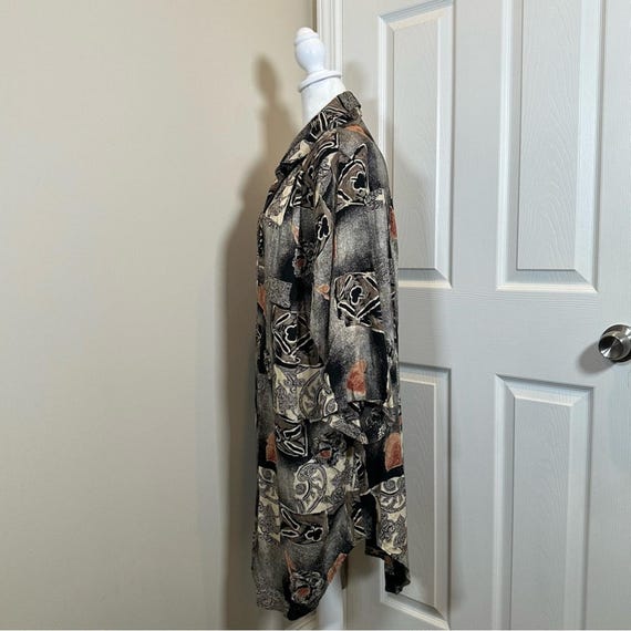 Cherry Creek Button Down Patterned Top size XL - image 3