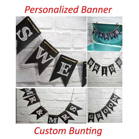 Custom Chalkboard Banner Design Your Own Bunting Etsy