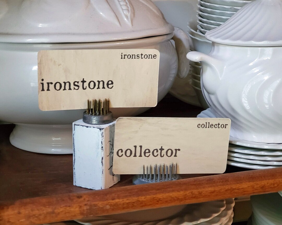 Collector Flash Cards Distressed Vintage Style Set of 12 Tiered Tray ...