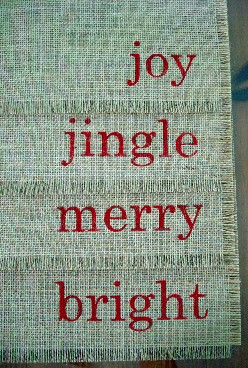 Christmas Placemats Burlap Placemats 4 Reversible Placemats Etsy