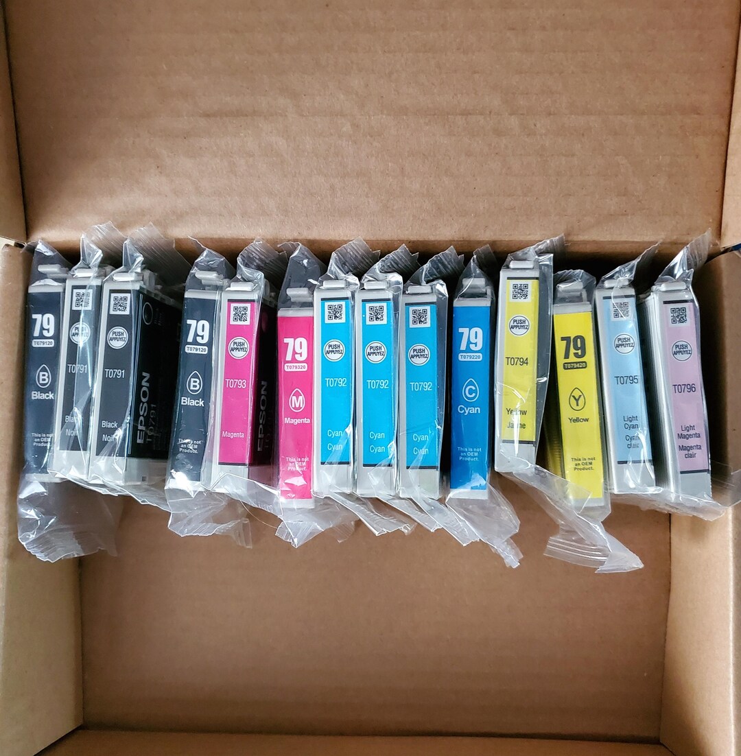 Epson T079 Ink Cartridges 14 Mixed Colors Genuine and Remanufactured - Etsy