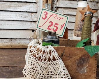 Vintage-Inspired General Store Price Tags Signs / Cards - Set of 6 (94640)