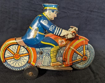1930's Marx Speed Boy Delivery Motorcycle Wind up Tin Toy - Etsy