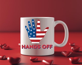 Mok handafdruk Amerikaanse vlag - koffiekopje patriottische VS