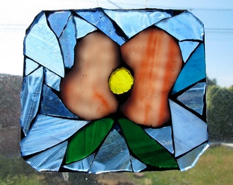 Flower Stained Glass Mosaic Suncatcher II