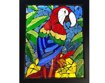 Mosaic Window Art - Polly Parrot, Stained-Glass